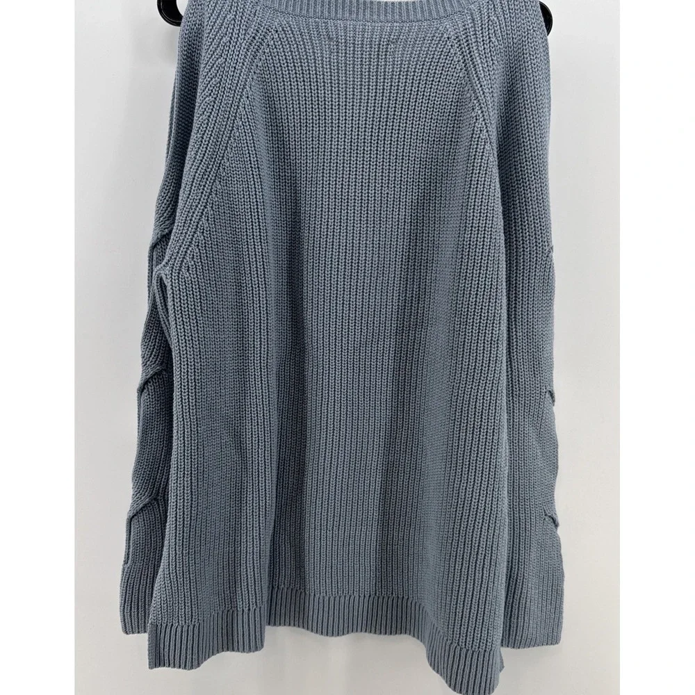NEW Loft Womens Blue Sweater SZ XXL Open‎ Sleeves